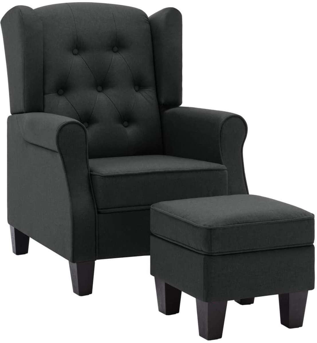 GranMaison Fauteuil - Relaxzetel - Relaxstoel - Relaxfauteuil - Stoel - Met armleuning - Voor één Persoon - Donkergrijs