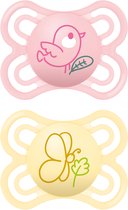 MAM - Perfect Silikon Speen - Siliconen - 0-6 Maanden - Extra Dun - Roze - 2 stuks