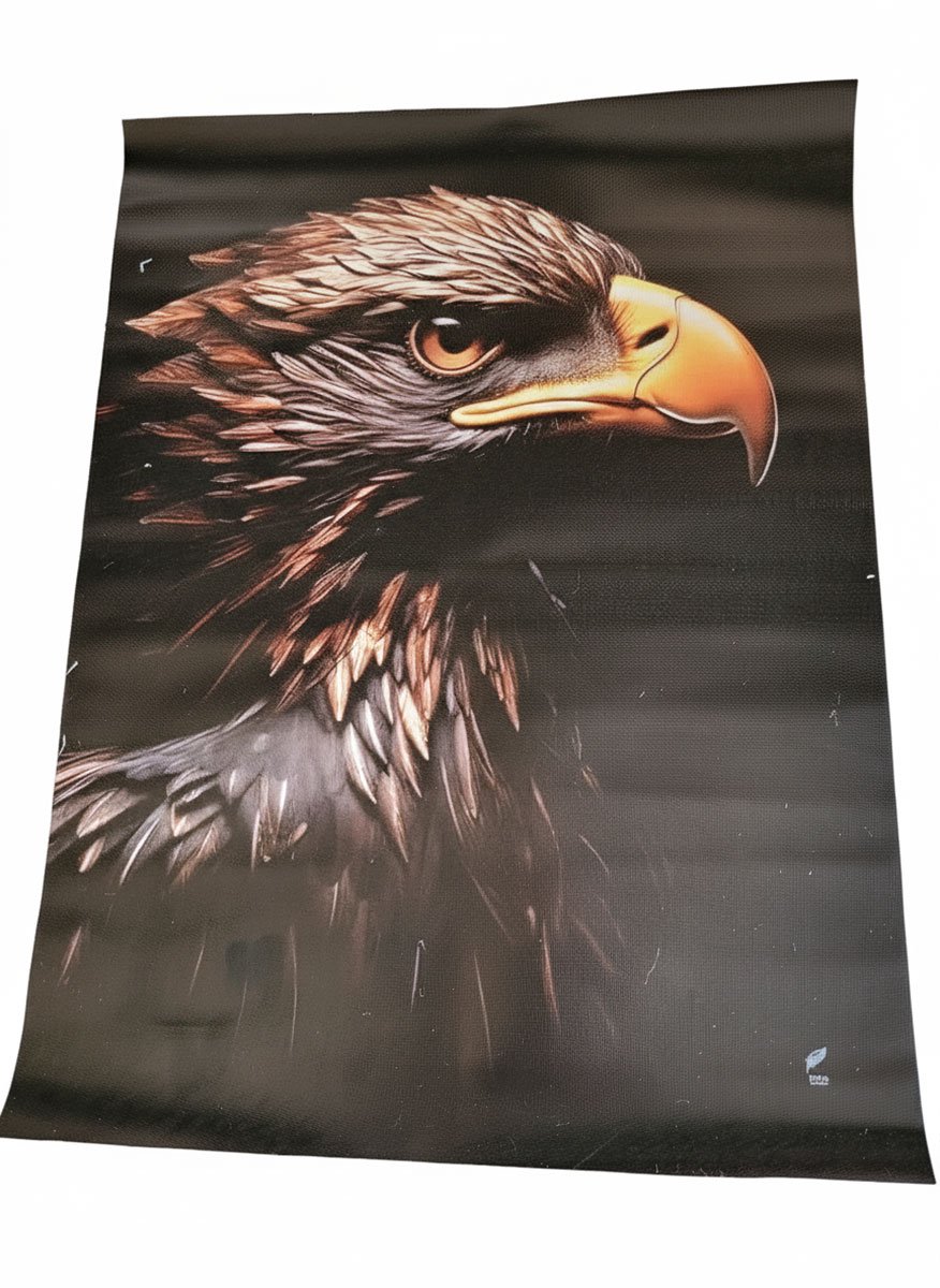 Eviva Home Deco Luxe Poster Arendskop - Goud/Koper en Zwart - Krachtige Dierenprint - Indrukwekkende Wanddecoratie