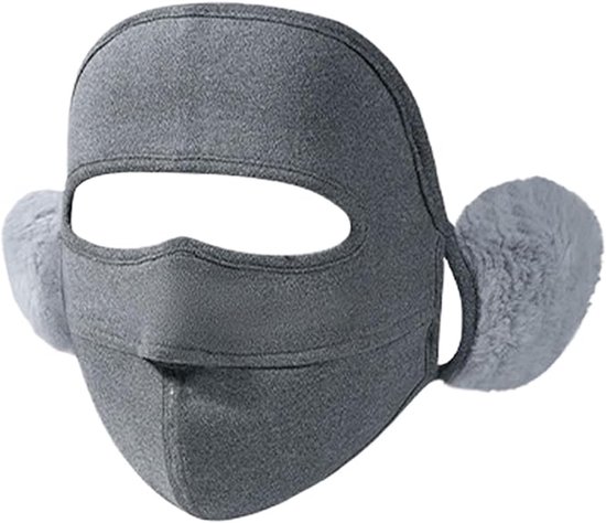 Cagoule Polaire Moto Ski - Masque Visage Chaud Coupe-Vent Thermique Noir Homme Femme