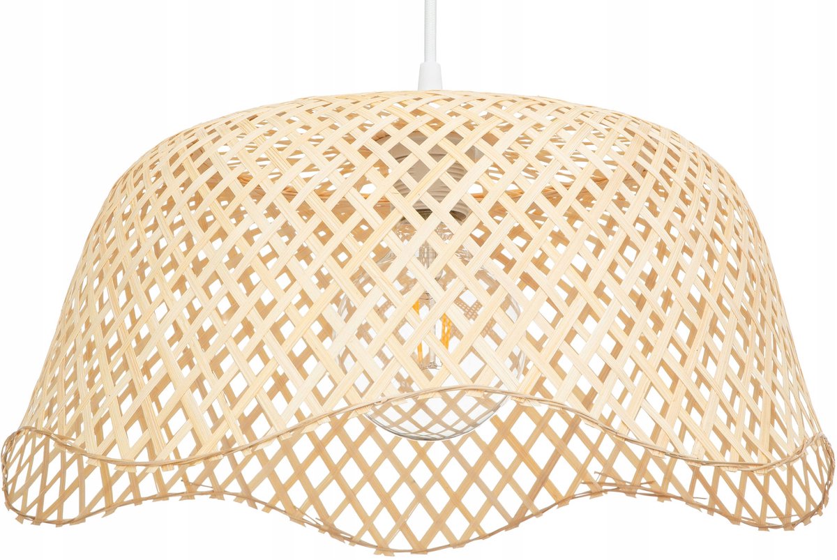 BOHO Hanglamp Bamboe Wit 40cm - Natuurlijke Sfeer