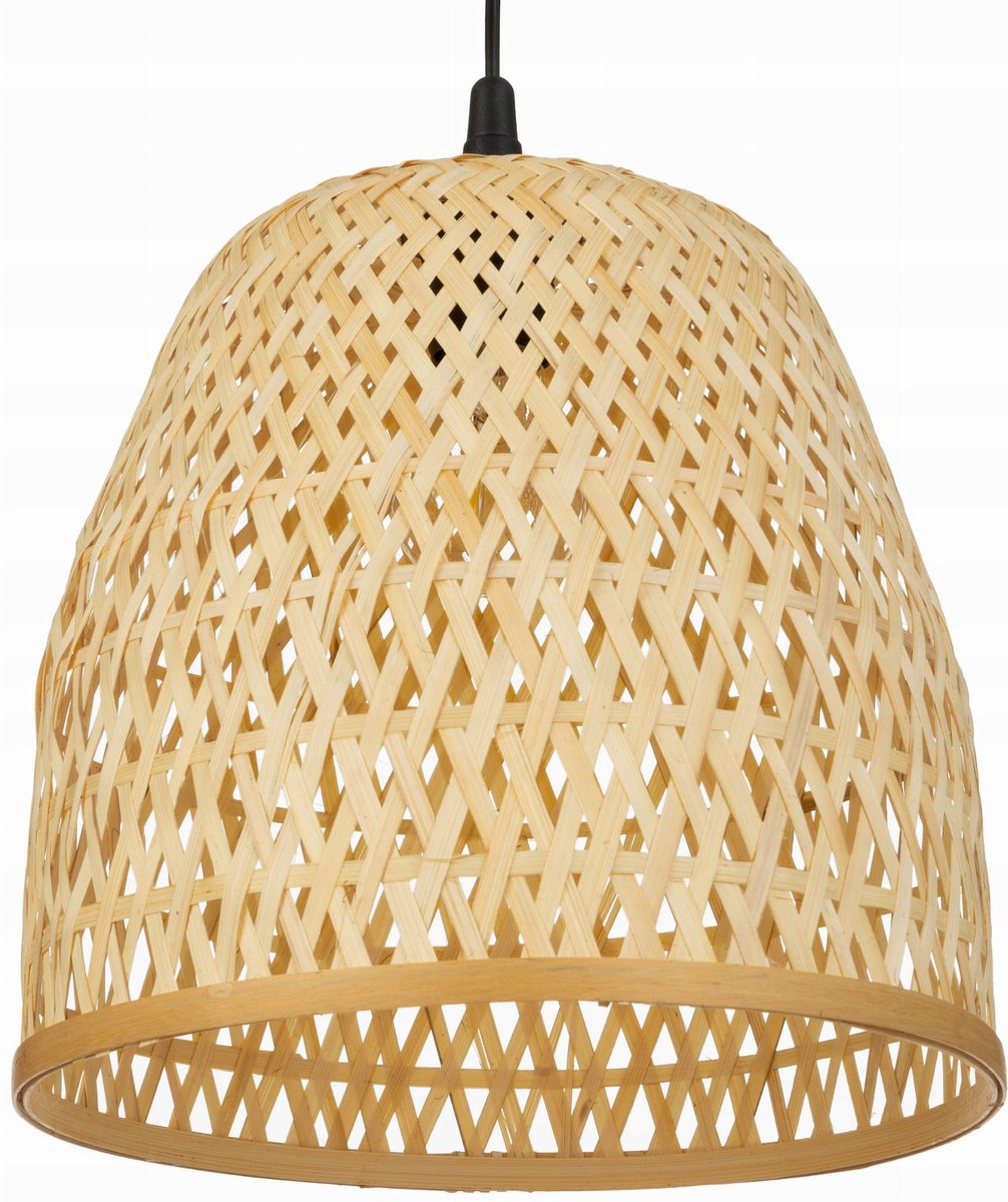 Bamboe Hanglamp Boho Zwart 30cm - Stijlvol en Natuurlijk