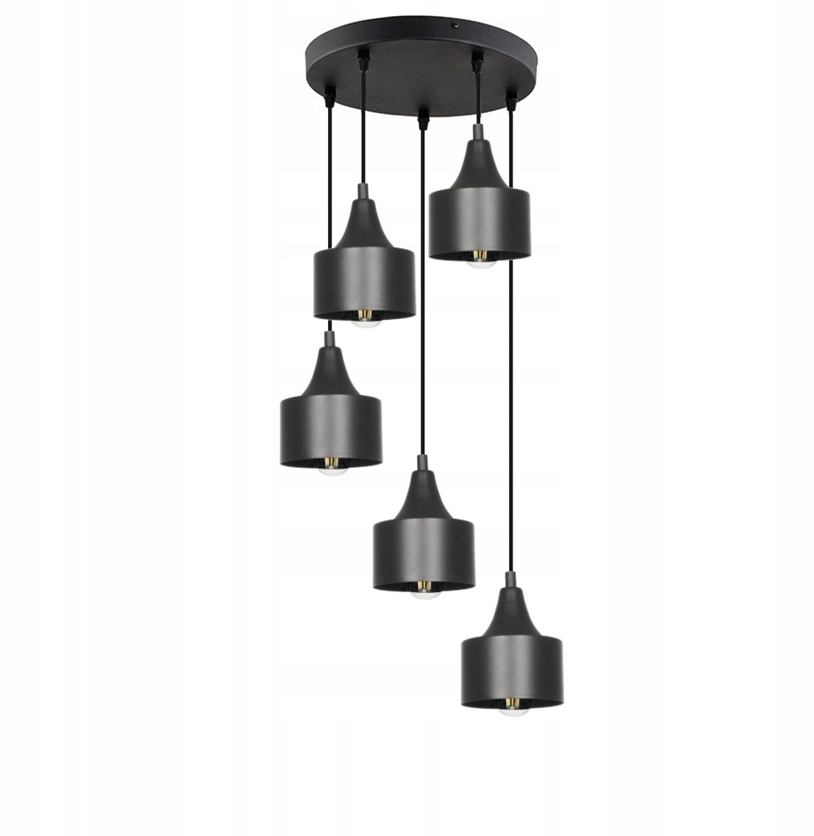 Moderne Hanglamp Tornado 50-10KKL - Zwart, 5xE27