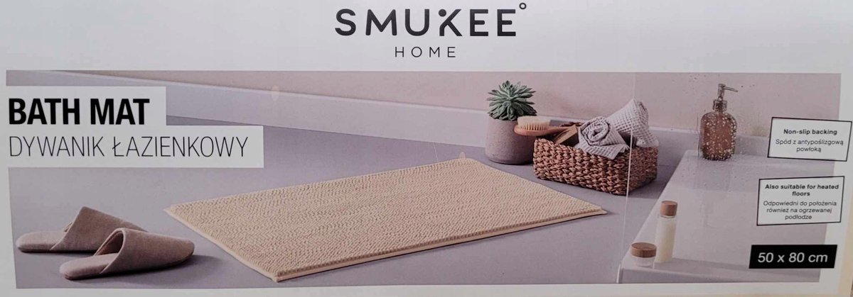 Smukee Badmat 50x80 cm - Zacht, Antislip, Wasbaar