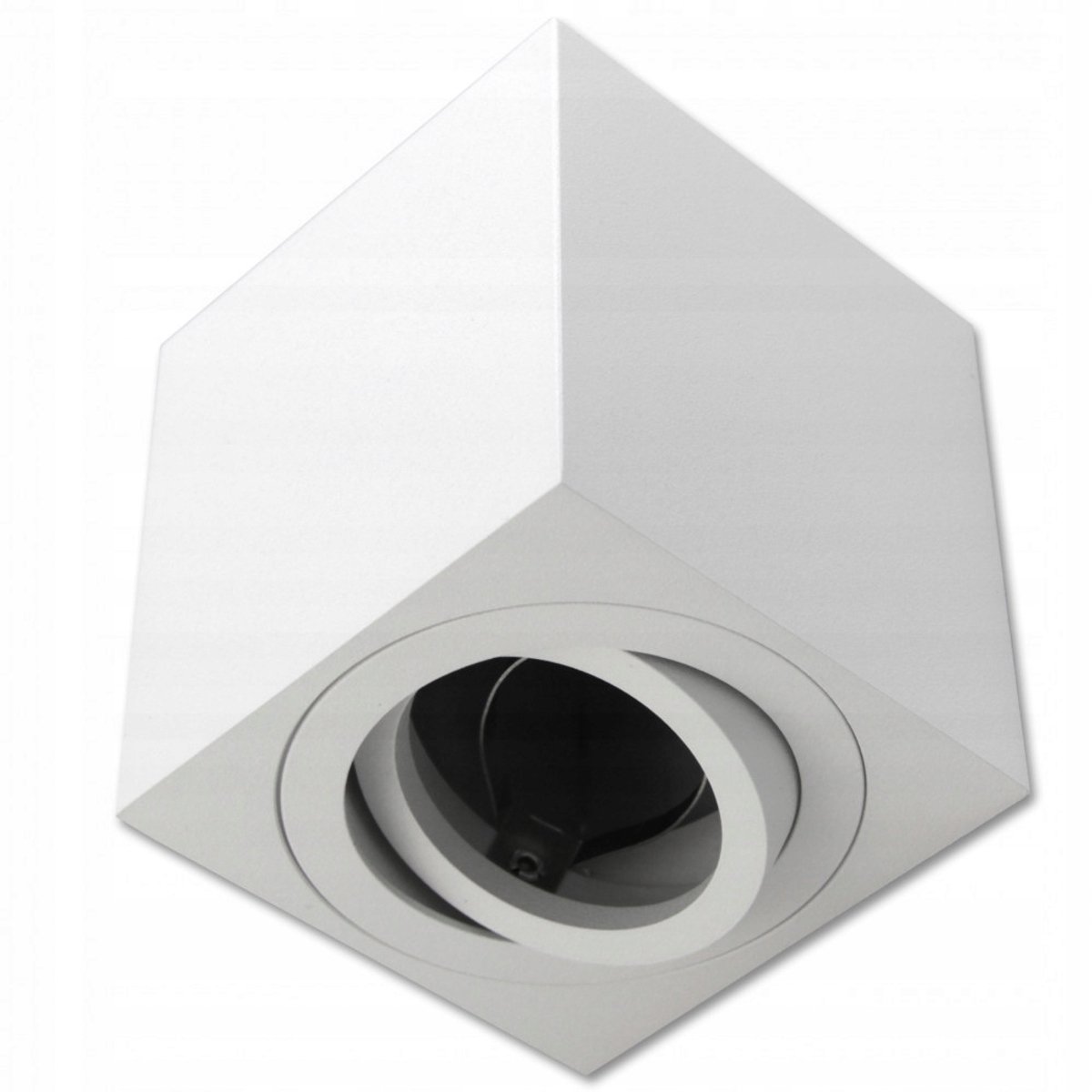 Wit Zwart GU10 Plafondspot Aluminium 80x80x84mm Verstelbaar