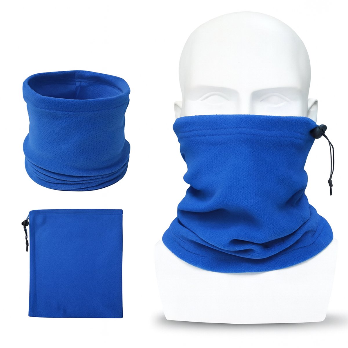 Afecto bandana blauw | op vele manieren te gebruiken | fleece | zacht |