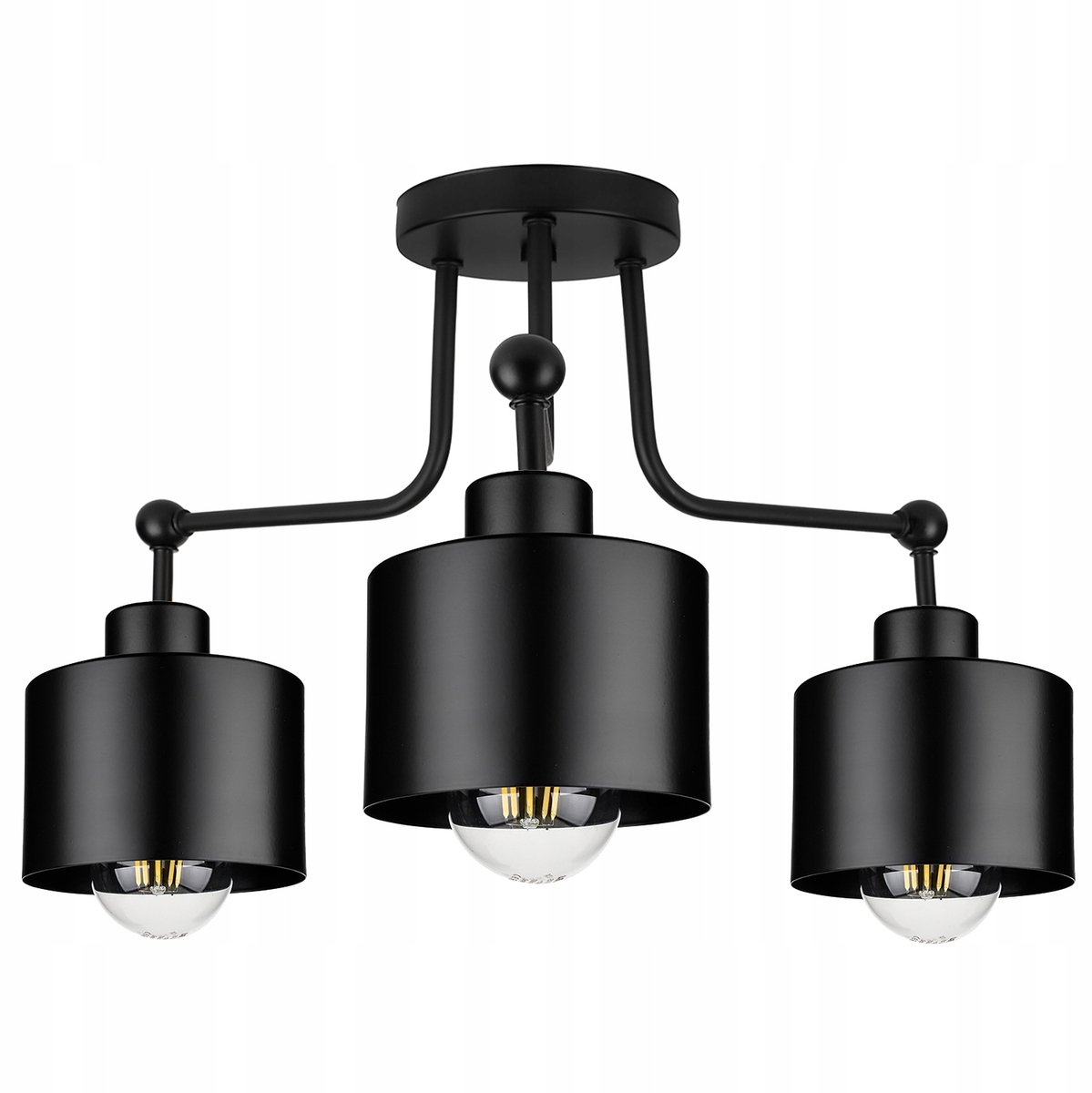 Moderne Hanglamp Plafondlamp LED E27 Zwart LX-1036