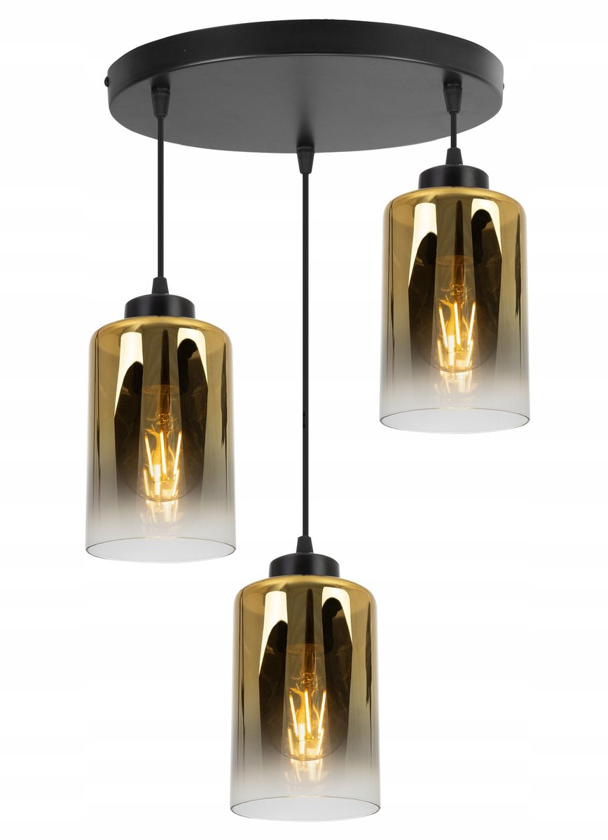 Goederen Hanglamp Zwart Metaal 3x In27 Loft Stijl