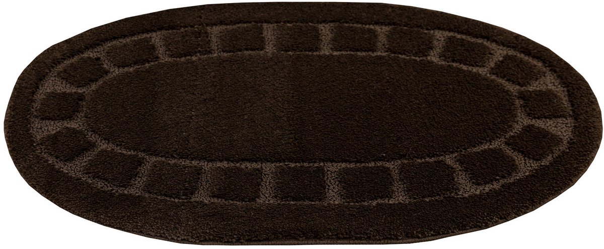 Antislip Badkamermat Ocean Wenge Ovaal 60x100 cm - Zacht & Duurzaam