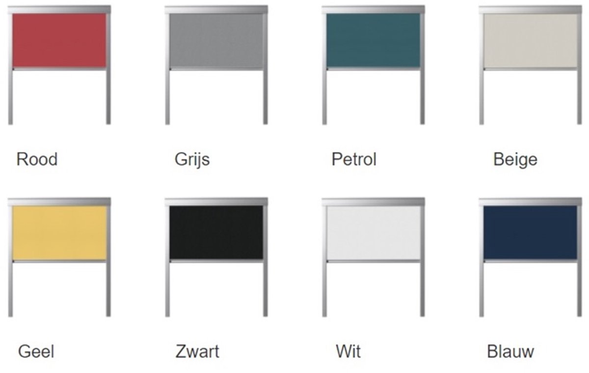 Contrio Verduisterend Rolgordijn passend op VELUX DAKRAAM 55X98 - C04- *Grijs*