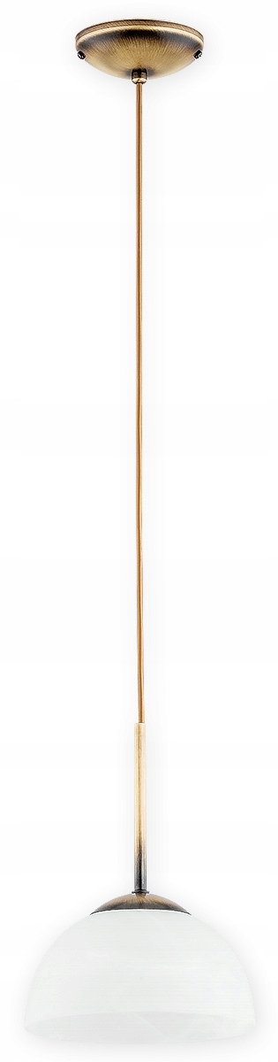 Freja Kleine Hanglamp - Patina - Wit Alabast - E27