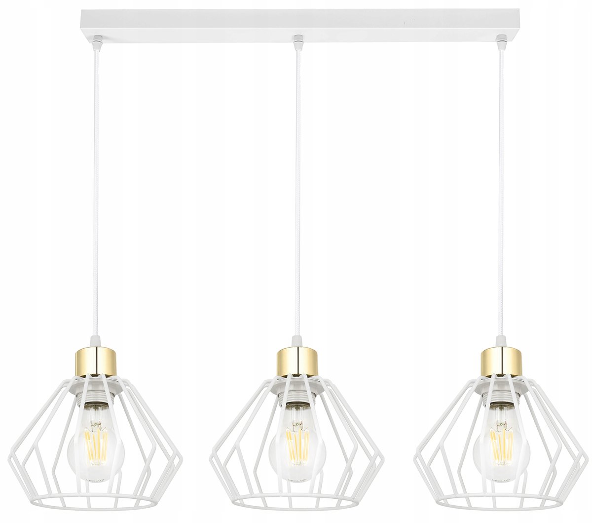 Hanglamp Kristal LED - Wit Goud - E27 - 60cm