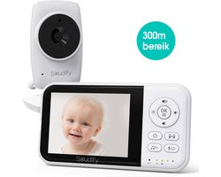 Soudify ClearView – Babyfoon met Camera – HD Beeldkwaliteit – Geluidsdetectie – Tweeweg Communicatie – Temperatuurweergave