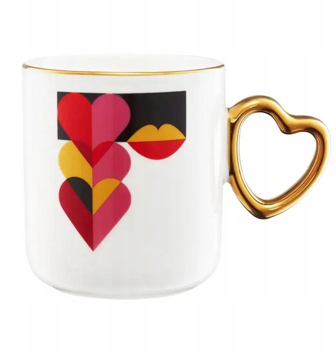 Amore Mok 410ml - Romantisch Hart & Kus-ontwerp