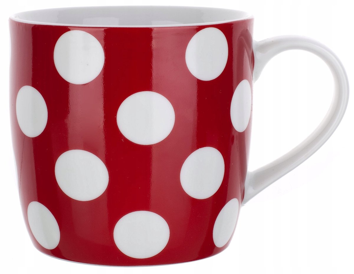 Banquet Keramische Mok Dots Rood met Stippen - 310 ml