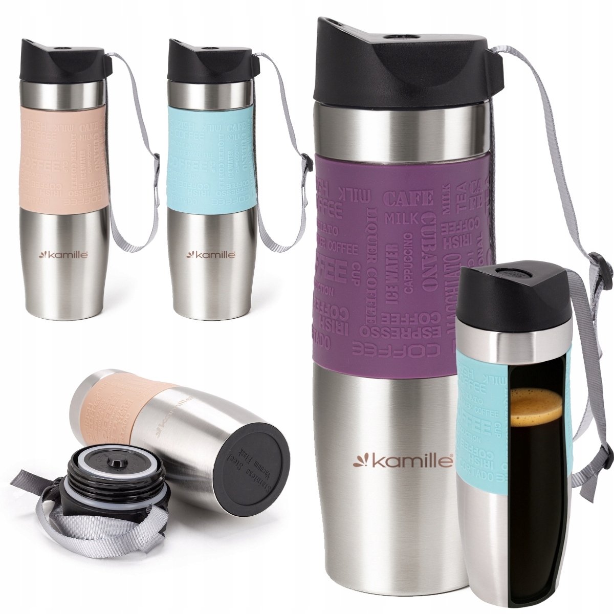 Kamille Thermosbeker 480ml roestvrij staal - Heet & Koud tot 8.00 uur