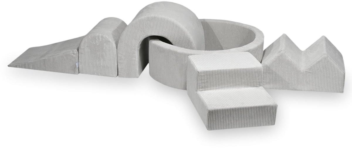 Foam speelset met rond ballenbad 90x30 Corduroy + 5 elementen