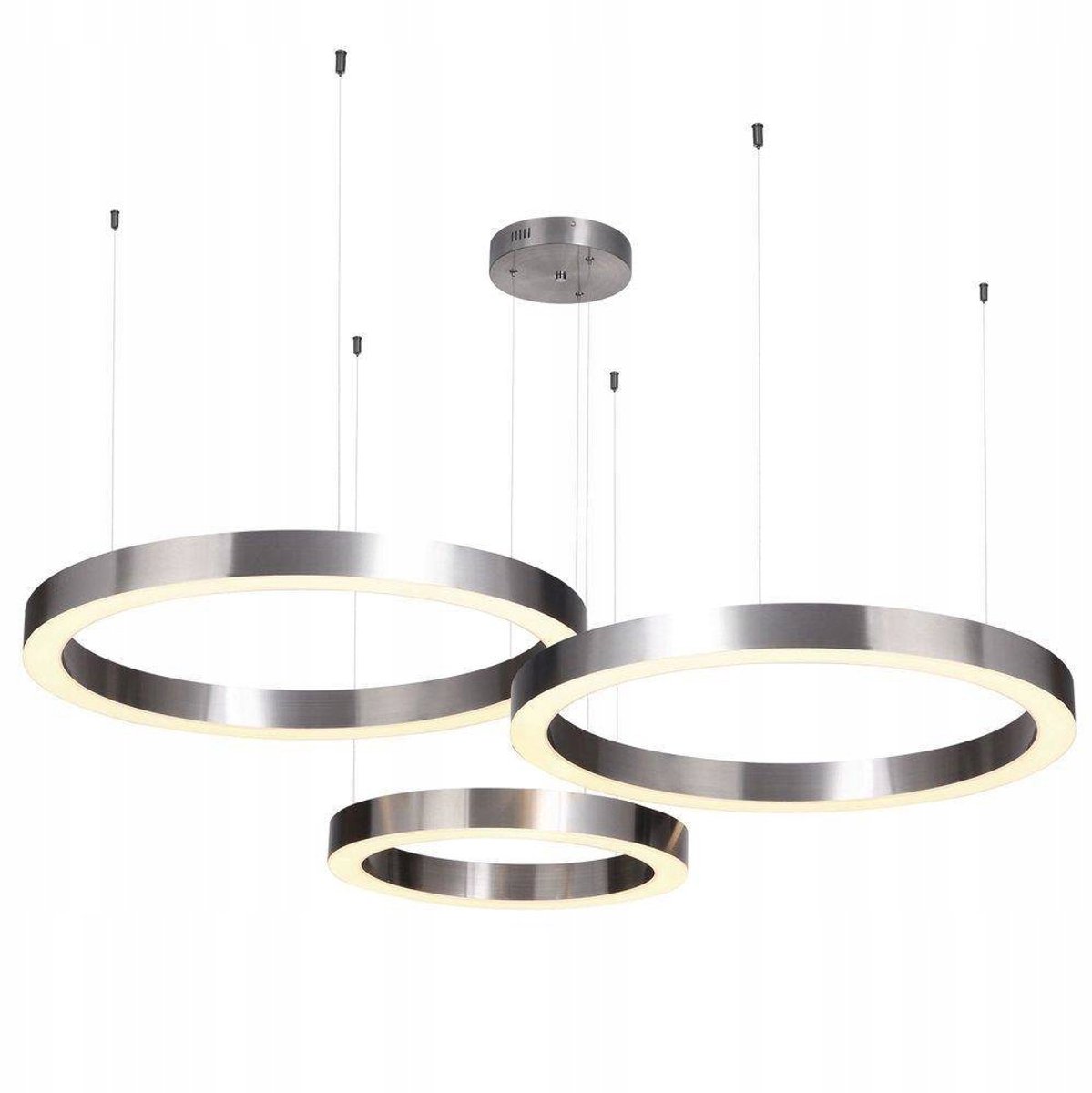 Circle LED Plafondlamp Dimbaar Nikkel 40+60+60cm - Step into Design