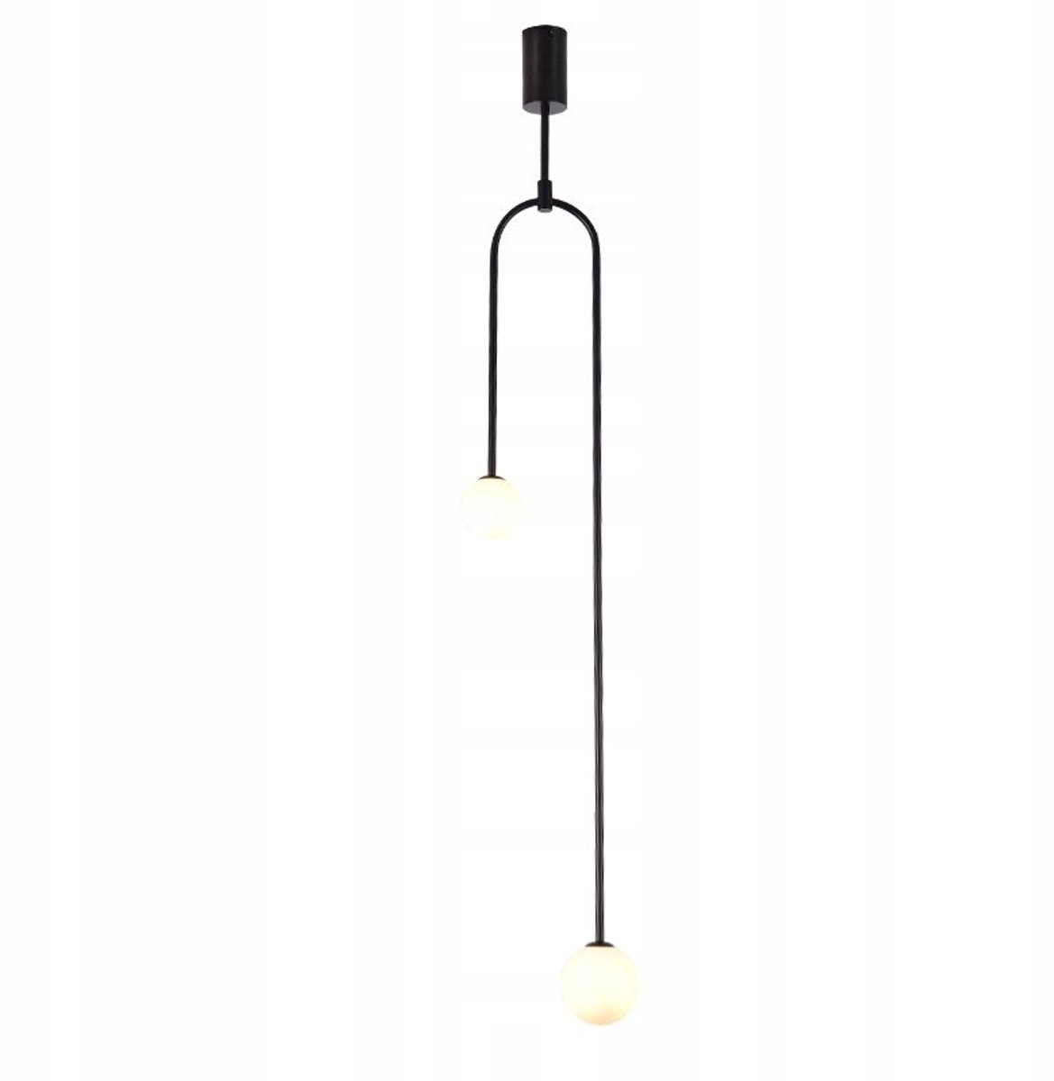 LOOP zwarte hanglamp 123 cm met 2 G9 lichtpunten