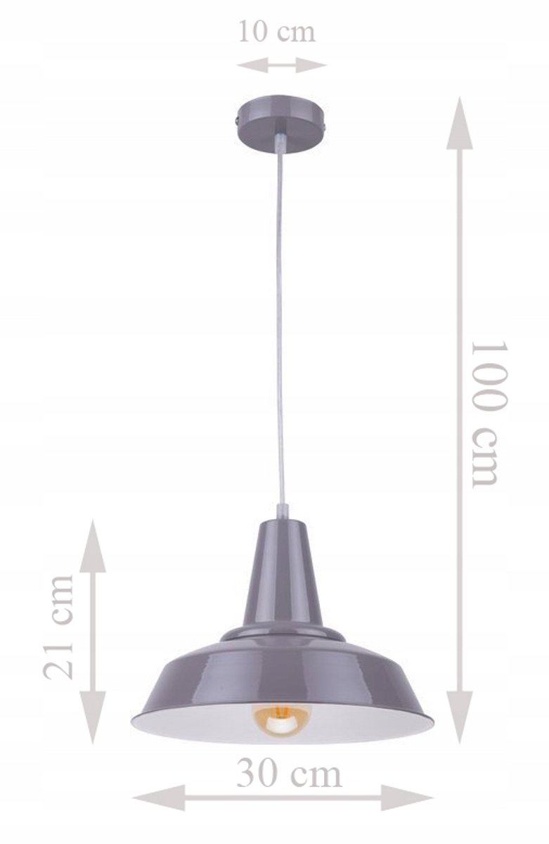 BELL Hanglamp Grijs - Industriële en Moderne Design Verlichting