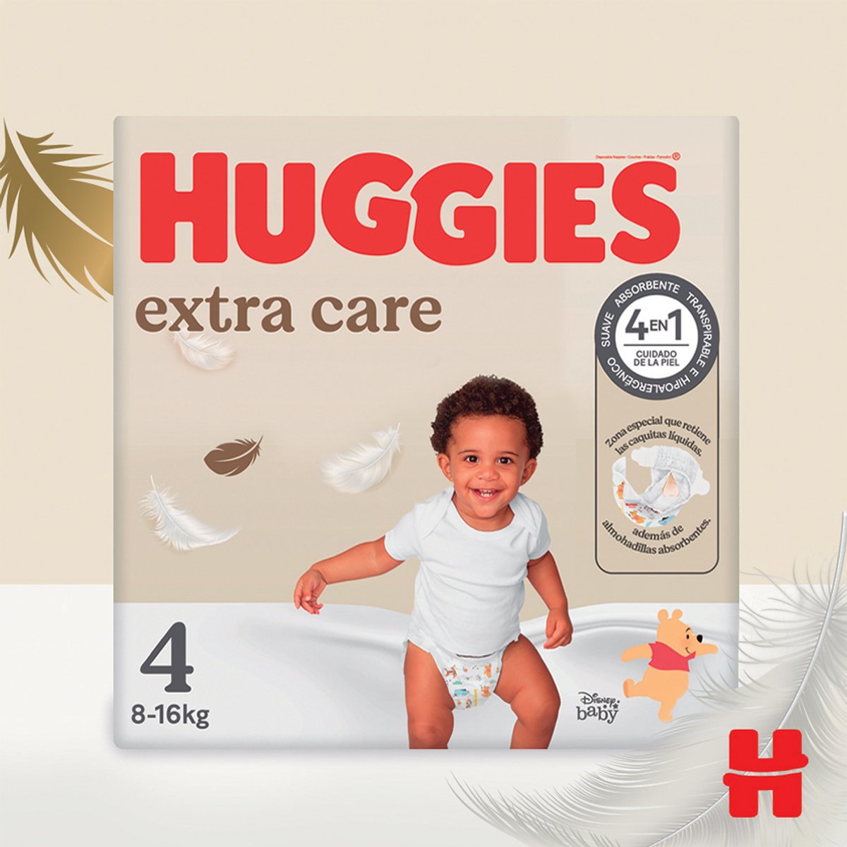 Huggies® Extra Care baby luiers, Maat 4 (8 tot 16 kg), 76 luiers met vochtindicator en Disney designs, Maxi Pack — afbeelding 7
