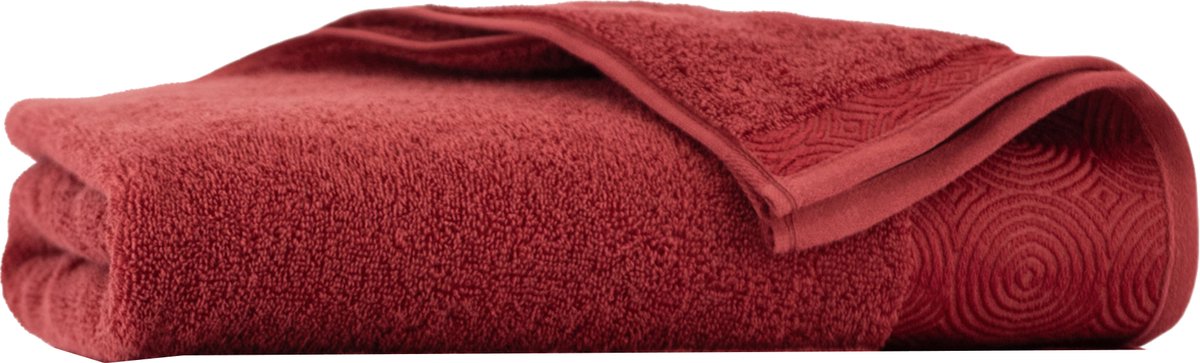 Zwoltex Handdoek Egyptisch Katoen 30x50cm Elipse Rood