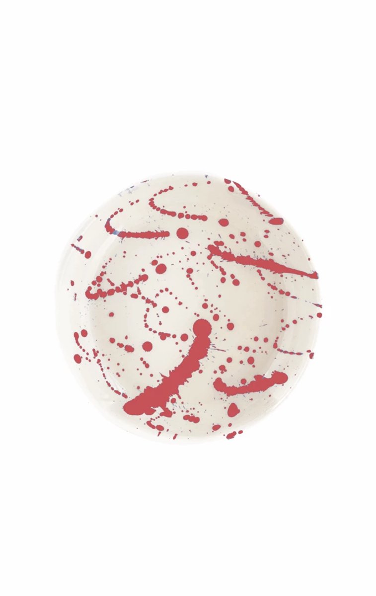 Val Pottery Foolish Amore diep / pasta bord D24cm roze spot