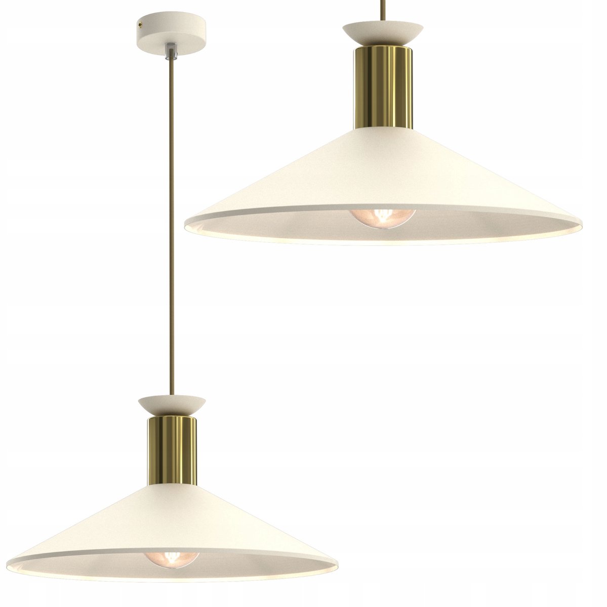 Dr. Hanglamp Metale Beige Goud E27 - Stijlvol & Product Nederland