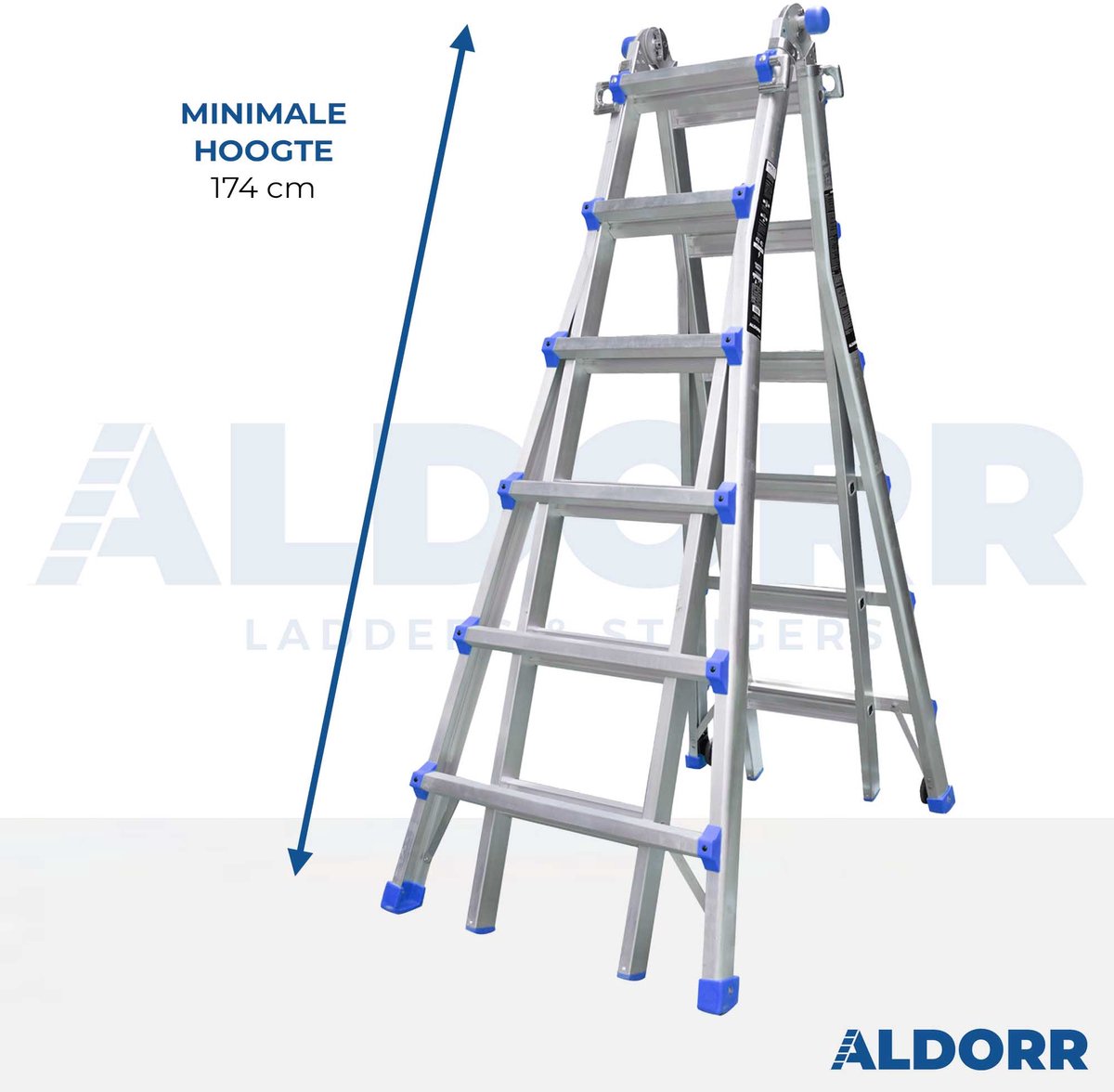 ALDORR Home - Multiladder Uitschuifbare Vouwladder 4x6 - 6,30 meter – foto 2