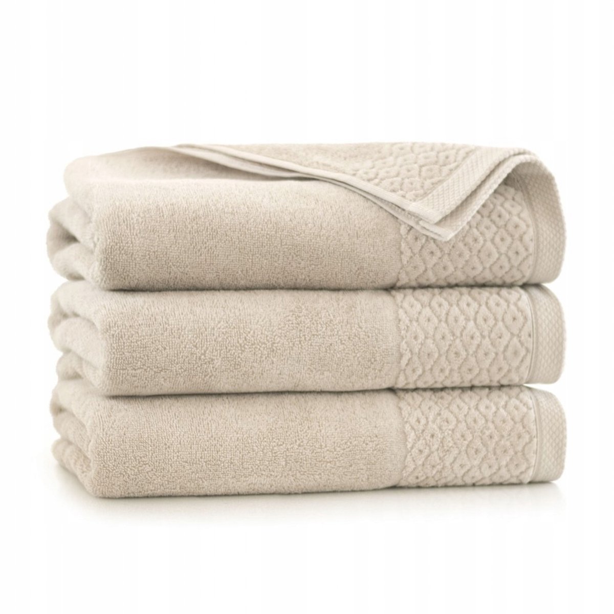 Zwoltex Primavera Handdoek 70x140cm - Egyptisch Katoen, lichtbeige