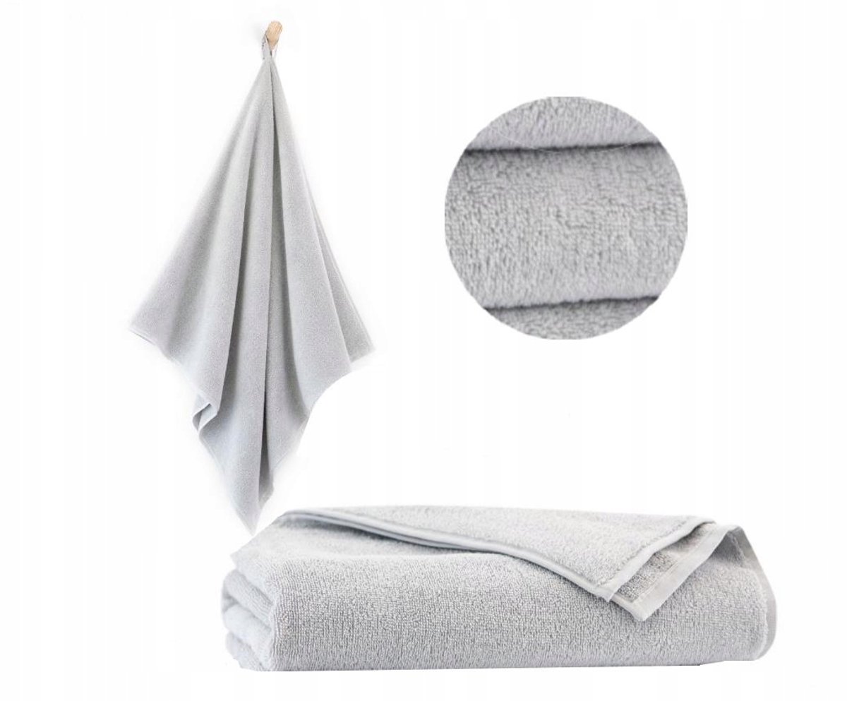 Zwoltex Liczi 2 Badhanddoek 70x140 cm Katoen Metallic Grijs