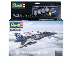 Revell Modelbouwpakket Vliegtuigen - 63776 Saab JAS-39C Gripen - Zweeds Gevechtsvliegtuig - Straaljager - Model Set Plastic - 1:72 - Modelbouw