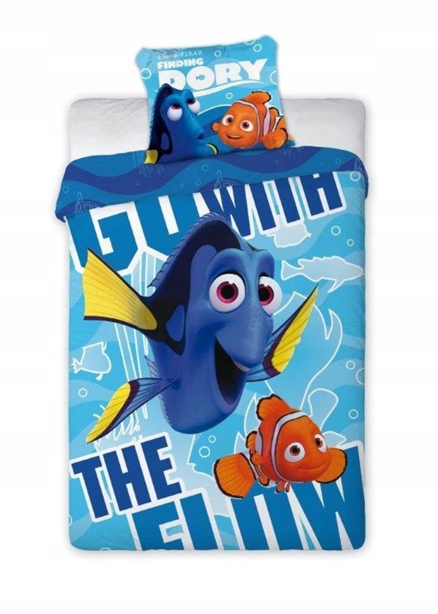 Katoenen Kinderbeddengoed 160x200 cm - Dory & Nemo