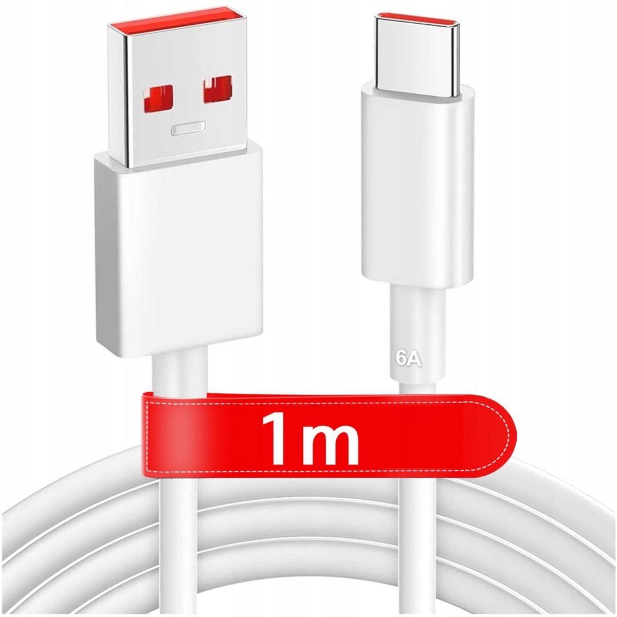 Alogy USB-C Kabel 67W 6A PD 1m Wit - Snel en Sterk