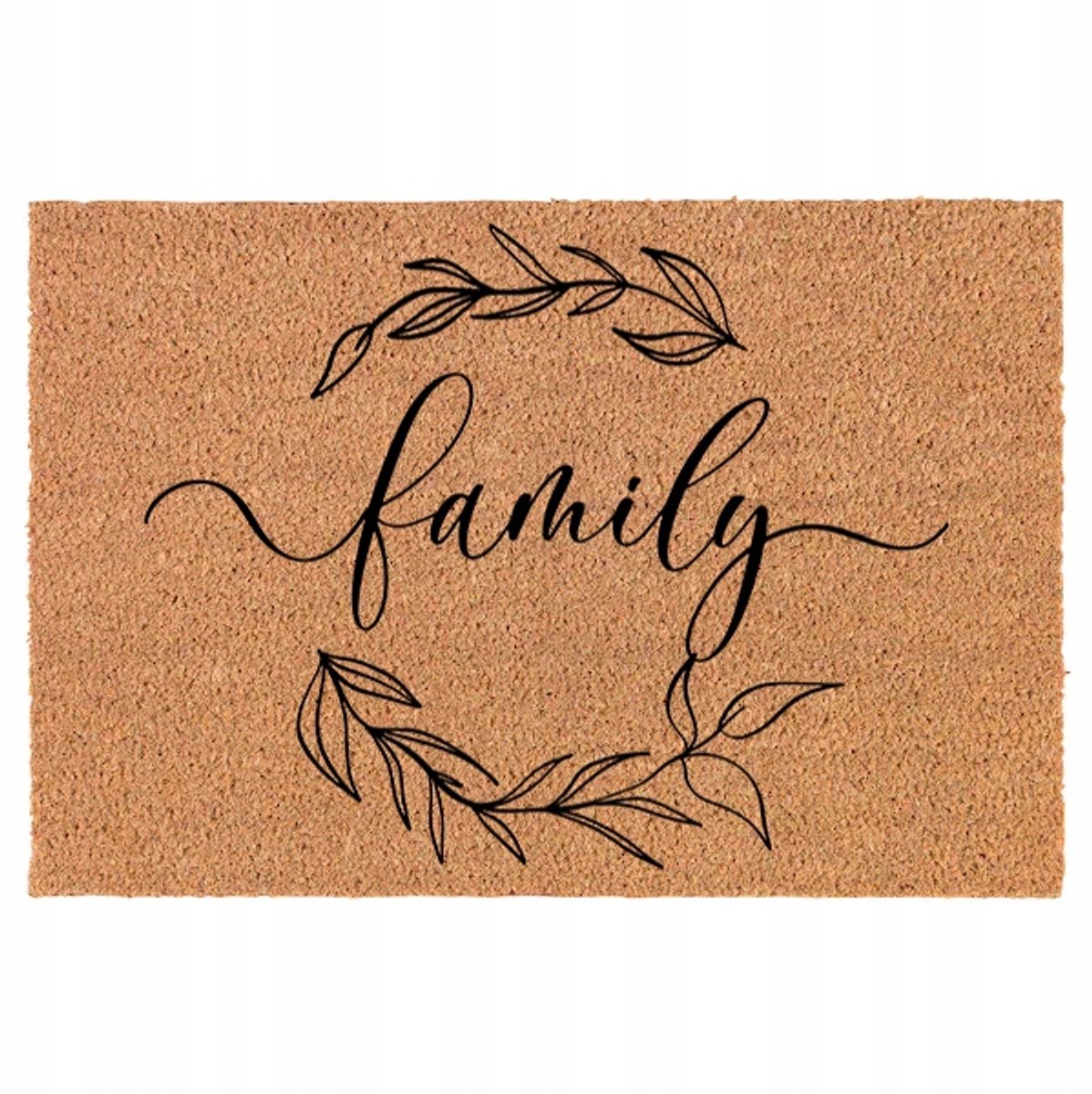 Kokosmat Deurmat 'Family' 40x60 cm - Natuurlijk en Antislip