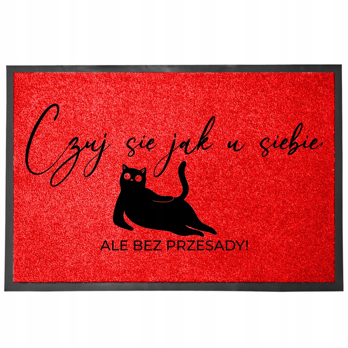 Rode Deurmat 40x60cm - Welkom thuis met humor