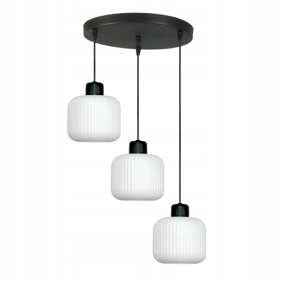 Zwarte hanglamp met witte kap, LED E27, in hoogte verstelbaar