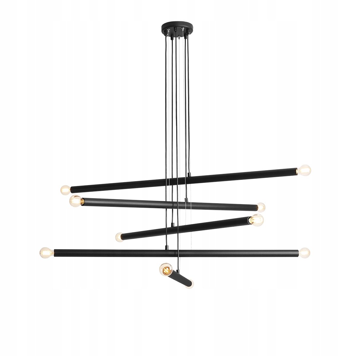 Aldex TUBO 1072M1 Zwarte Lampy Wiszące - 10xE14, 100cm