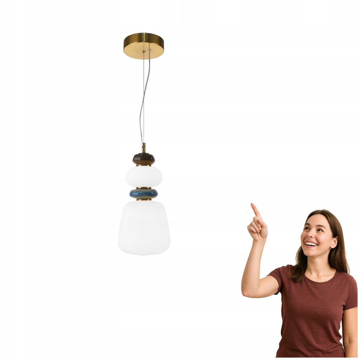 EVANS LED Hanglamp 12W Goud/Geel - Modern Design