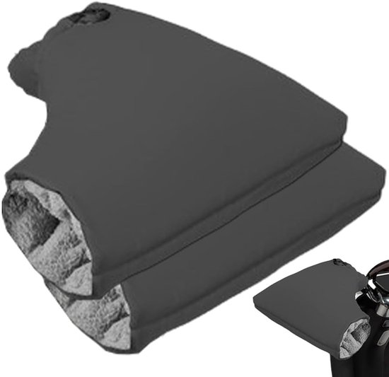 Gants d'hiver - Moufles de vélo Extra rembourrées - Gants - Gants de Gants de cyclisme - Manchons de cyclisme - Gants de scooter - Coupe-vent - Imperméables - Conviennent pour Vélo, Moteurs et scooters - Chauffe-mains - 30 x 35 cm - Zwart