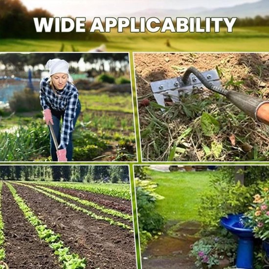 Onkruidhark - Zware tuinhark - Landschapshark - Zeven tanden - Multifunctionele onkruidwieder - Scherpe punten - Maakt gras los - Geschikt voor achtertuinen, boerderijen, tuinen, gazons en bloemperken - Zilver van Merkloos	 — afbeelding 5