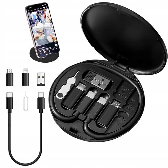 Multifunctionele 5-in-1 Adapter Set met USB-C Kabel 60W en Etui | bol