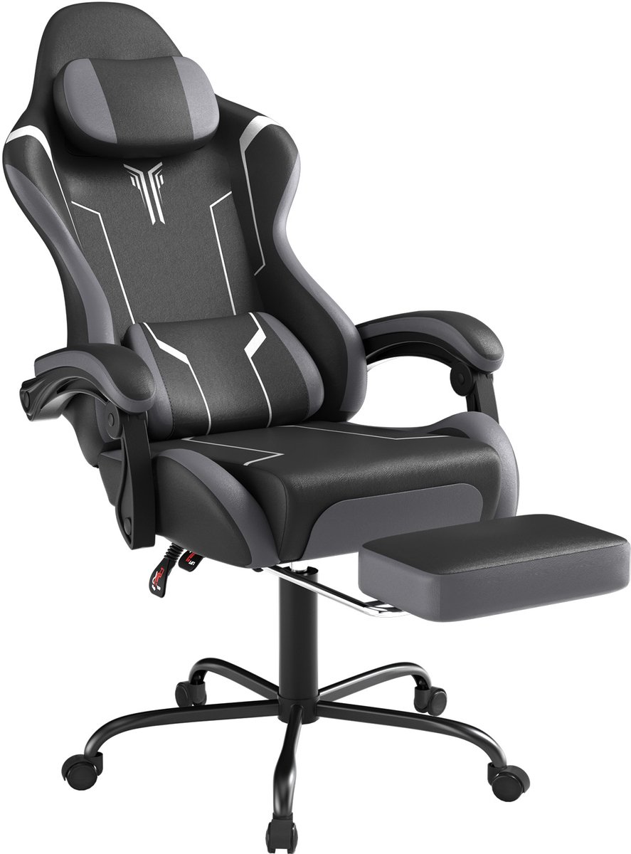 NAIZY Gamingstoel Ergonomisch met Lendenkussen en Voetsteun - NAIZY - €83,99