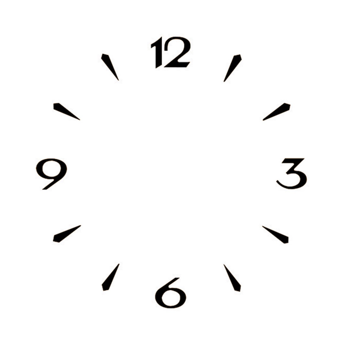 Cijferset Arabische cijfers + wiggen messing zwart L:12mm