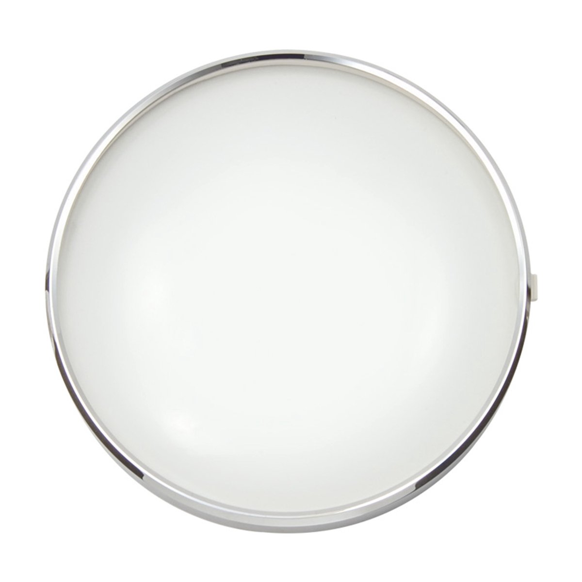 Scharnierend glazen deksel met chromen rand Ø 130
