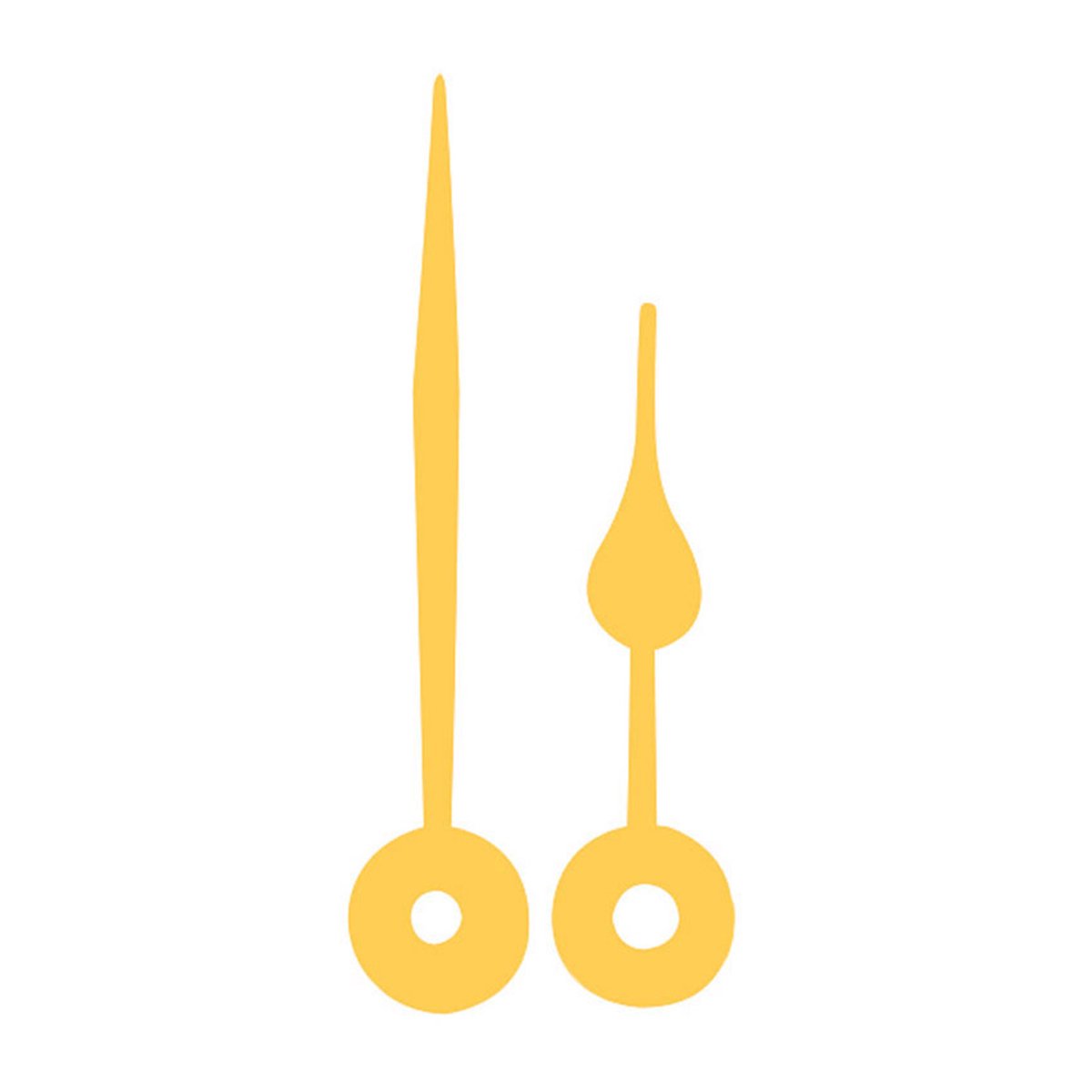 Paar wijzers radioklok peergeel minutenwijzer-L:40mm