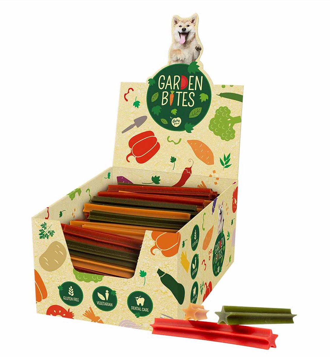 Garden Bites Stix S - Hondensnack - 13cm - 15g - Gemengde Kleuren - 1st
