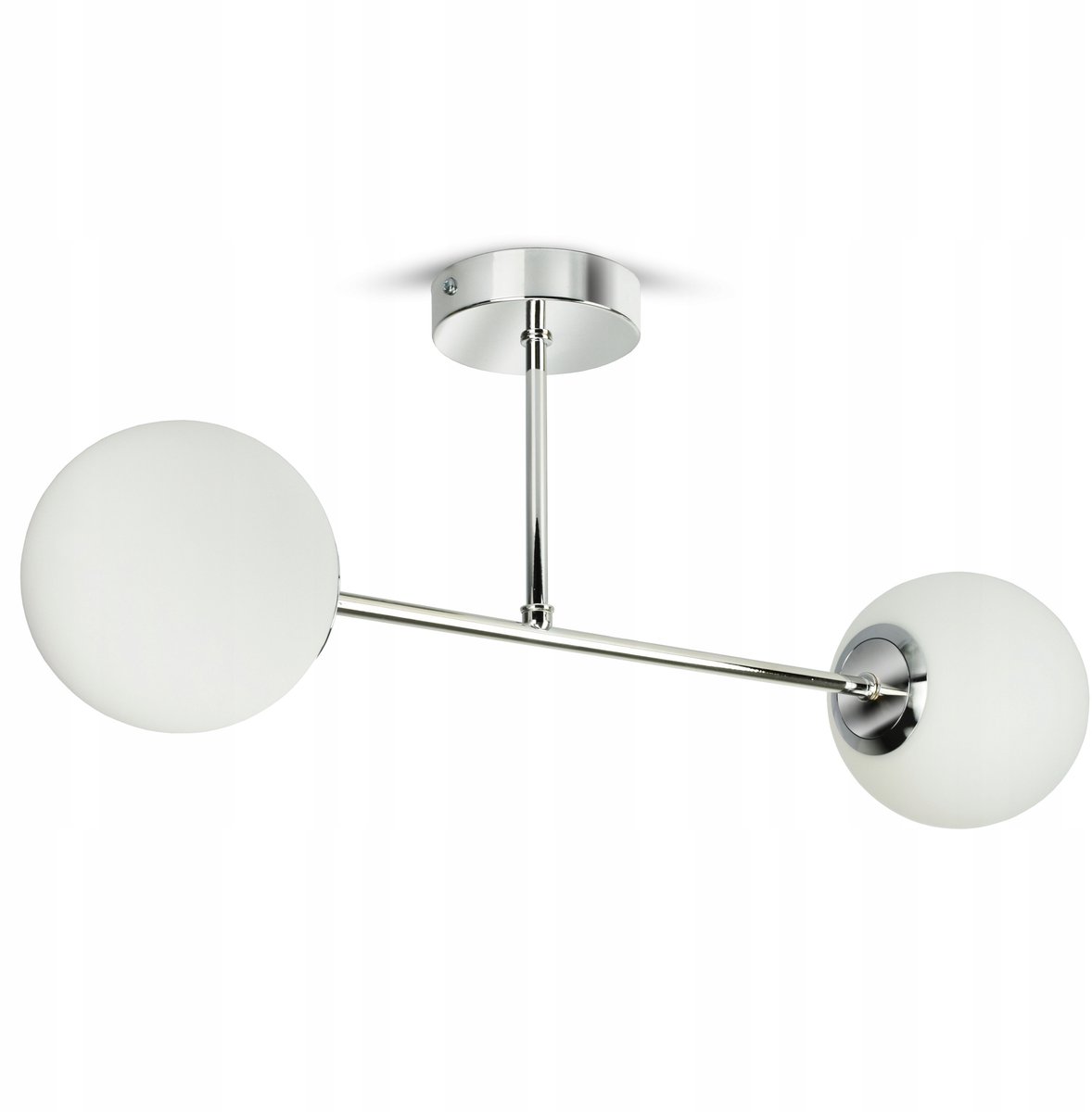 Moderne plafondlamp chroom glas Witte Bollen LED G9