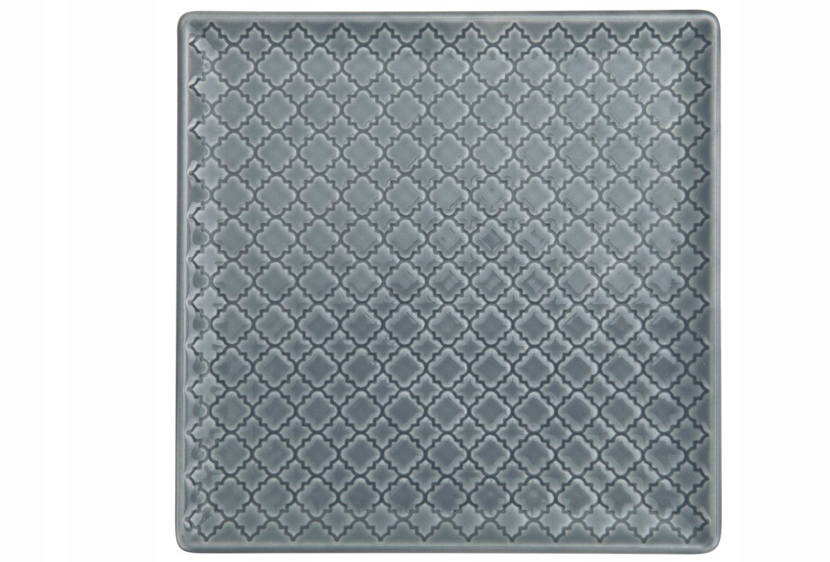 Lubiana Marrakesz Kwadratbord 20.5cm Grijs-Blauw Porselein
