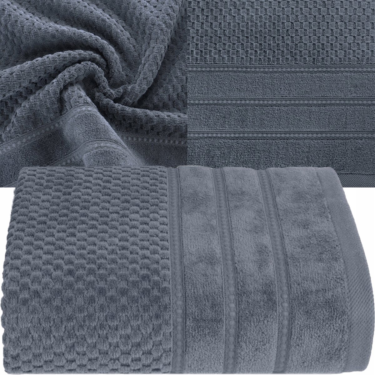 Luxe Katoenen Badhanddoek 70x140 cm - 500 GSM Staalgrijs